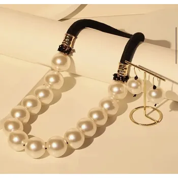 Náhrdelník Isla Margarita Náhrdelník černý s velkou perlou