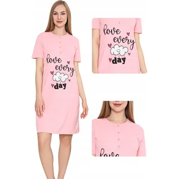 Dámská noční košile Košile noční růžová obláček M