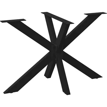 Jídelní stůl OMAXI Noha jídelního stolu ve tvaru pavouka černá 120 x 68 x (72-73) cm ocel 317728