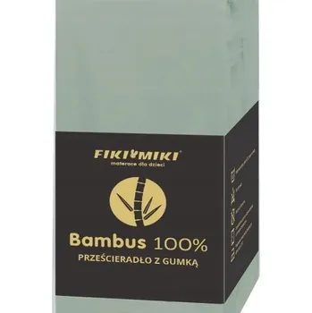 Prostěradlo Prostěradlo bambusové s gumou Fiki Miki do korbičky 75x35 cm zelené