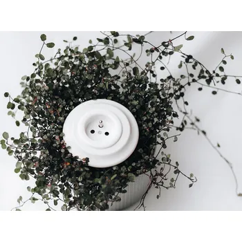 Elektrická zásuvka Keramická zásuvka kompletní BÍLÁ bezšroubková