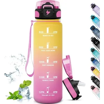 Odkapávač na nádobí Láhev na vodu Grsta, 1 litrová láhev na vodu se slámou, láhev na vodu do posilovny, snadné čištění,