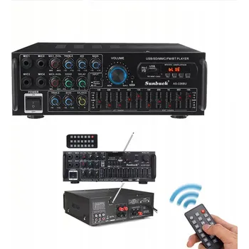 Hi-Fi komponenty STEREO ZESILOVAČ BLUETOOTH S DÁLKOVÝM OVLÁDÁNÍM AUDIO FM AMP 2000W