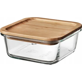 Dóza na potraviny IKEA čtverec Nádoba na potraviny , bambus, 600 ml