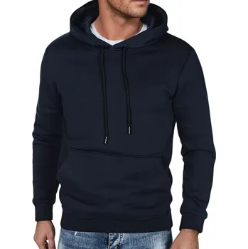 Pánská mikina Pánská mikina basic s kapucí a kapsou, modrá BX5884 - XL