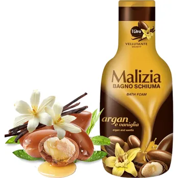 Koupelová pěna Malizia Sametová pěna do koupele - Arganový olej a vanilka 1 l x1