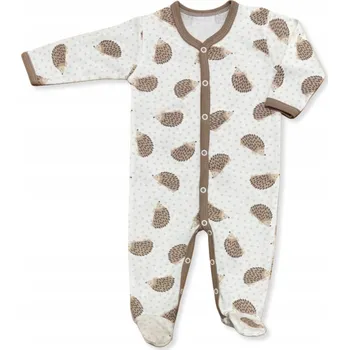 Kojenecký overall OVERAL overal na spaní CELOROZPINACÍ 56 pyžamo pro NOVOROZENCE JEŽCI BÉŽOVÁ