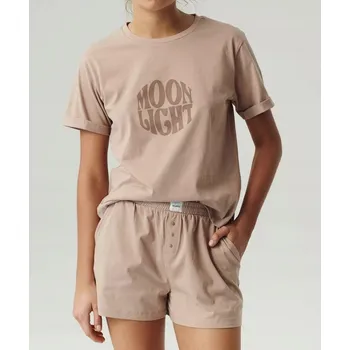 Dámské pyžamo Atlantic dámské pyžamo bavlna béžové velikost M