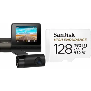 Kamera do auta 70mai videorekordér 70mai A200 HDR videorekordér + zadní kamera RC11 + karta SanDisk High Endurance MicroSDXC 128 GB