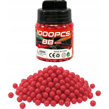 PLASTOVÉ KULIČKY DO PISTOLE NÁBOJE 1000ks 6mm S DÁVKOVAČEM