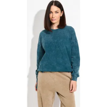 Dámské tričko Dámské tričko s dlouhým rukávem 100% Bavlna Oversize Stonewash Velikost 50/52