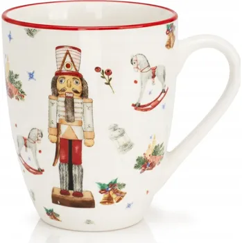 VÁNOČNÍ PORCELÁNOVÝ HRNEK LOUSKÁČEK NA KÁVU ČAJ 320 ML