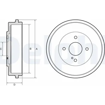 Brzdový buben Brzdový buben DELPHI BF666