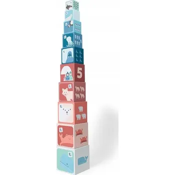 Hračka pro nejmenší Stohovací věž BS Toys logická pyramida čísla