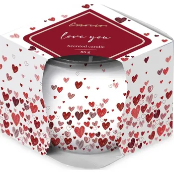 Svíčka Emocio - Valentýnská dekorativní svíčka 70x62 mm – Love You