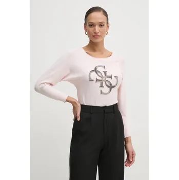 Dámský svetr Svetr Guess EMERIE W5RR37.Z2NQ2 růžová 03X, vel. S