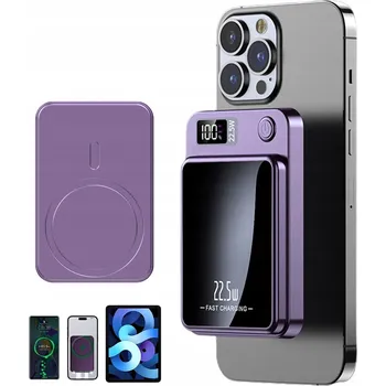 Powerbanka INDUKČNÍ MAGNETICKÁ POWERBANKA 10000MAH S LED DISPLEJEM