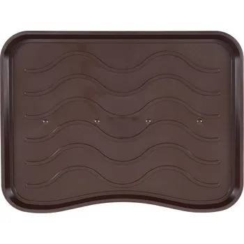 Rohožka Flomat Hnědý plastový odkapávač na boty FLOMA Waves - 38 x 50 x 1,7 cm