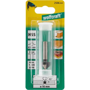 Vrták Záhlubník 16 mm Wolfcraft - HSS