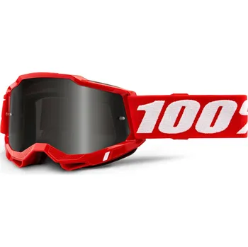 Motocyklové brýle ACCURI 2, 100% Sand brýle červené, kouřové plexi
