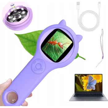 DĚTSKÝ DIGITÁLNÍ MIKROSKOP - SUPER VZDĚLÁVACÍ SADA S LED OSVĚTLENÍM 200x