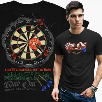 Pánské tričko Tričko Pánské RULE OUT Streetwear Dart Šipky Premium Bavlna Urban Styl