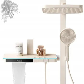 Obraz SPRCHOVÝ SET BATERIE S LED LCD PANELY BÍLÁ