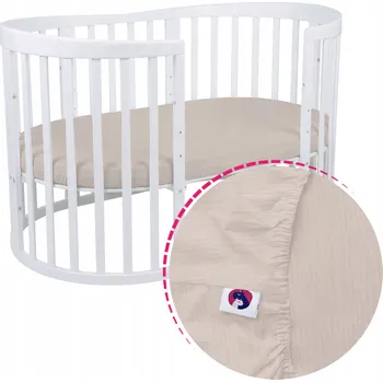 Prostěradlo Prostěradlo do postýlky Waldin Oválné 123x73 cm, mušelín, různé vzory, pro rozkládací postýlku