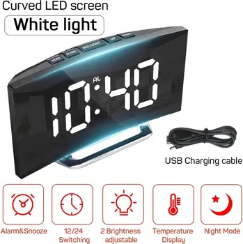 Budík Elektronický digitální budík LED JUMBO s velkými číslicemi