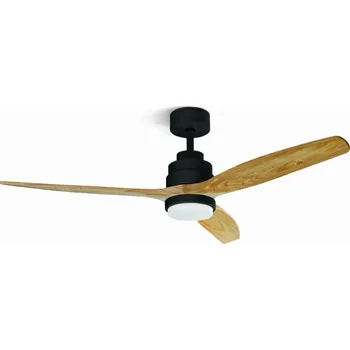 Stropní ventilátor Plustek STROPNÍ VENTILÁTOR ZCF 7600 40W 132cm LED 18W BUK/ČERNÝ