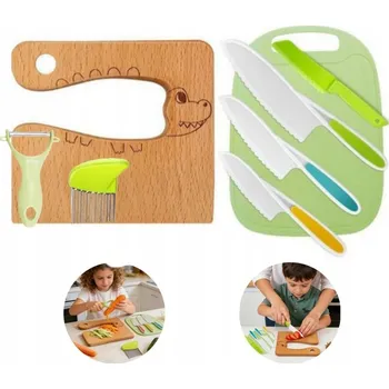 Kuchyňský nůž BEZPEČNÁ SADA KUCHYŇSKÝCH NOŽŮ PRO DĚTI 8 KS