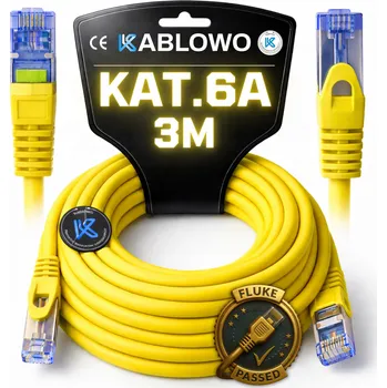 Síťový kabel LAN KABEL SÍŤOVÝ RJ45 CCA ETHERNET CAT.6A S/FTP 3M LANBERG