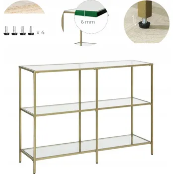 Konferenční stolek Konzolový Stolek do předsíně obývacího pokoje, skleněná polička, stolek VAS