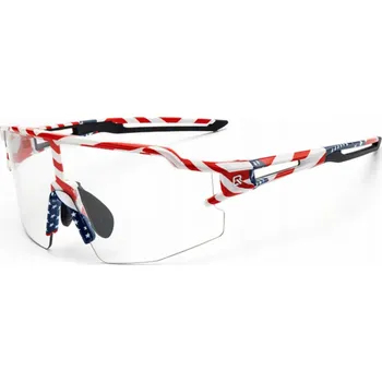 cyklistické brýle RockBros Cyklistické brýle fotochromatické s UV ochranou a korekční vložkou 14120008002 - vzor USA - bílé