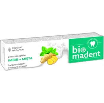 zubní pasta BIO MADENT Osvěžující zubní pasta ZÁZVOR + MÁTA, 100 ml