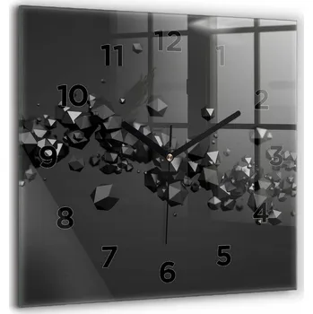 Hodiny Nástěnné hodiny Wallfluent černé 60 cm