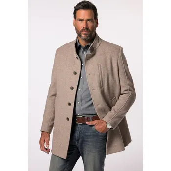Dámský kabát JP1880, Plus size Kabát JP1880, směs vlny, stojáček, do 7XL pro plnoštíhlé nadměrná velikost, 835704375-1455, béžový, 6XL, Plus size oblečení, Oblečení pro vysoké muže, Nadměrné velikosti, Oblečení pro plnoštíhlé.