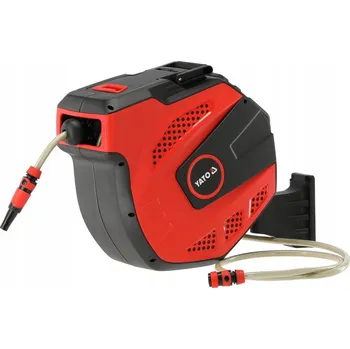 Zahradní hadice AUTOMATICKÁ ZAHRADNÍ HADICE 25M + 1,5M NAVIJÁK NA ZEĎ 1/2 PALCE YT-24259