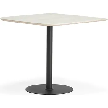 Jídelní stůl Barový stůl METRIC, zaoblené rohy, 1000x1000x900 mm, černá/jasan