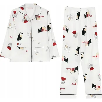 Dámské pyžamo Dámské ROZEPÍNACÍ pyžamo KOMPLET košile a kalhoty do nemocnice, sanatoria 3XL