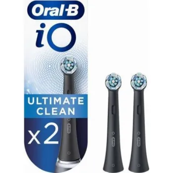 Náhradní hlavice k elektrickému kartáčku Braun Oral-B iO Ultimate Clean černé hlavice kartáčku 2 ks (RBCB-2)