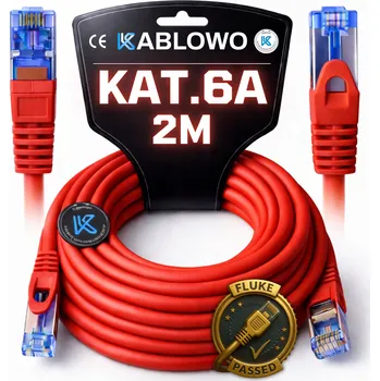 Síťový kabel LAN KABEL SÍŤOVÝ RJ45 CCA ETHERNET CAT.6A S/FTP 2M LANBERG