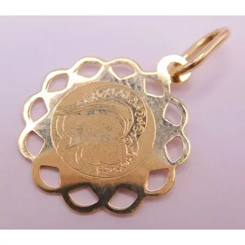 Přívěsek Klenoty Budín Dámský zlatý přívěsek s gravírováním madonka s dítětem 585/0,99gr HK3275 (Klenoty Budín Dámský zlatý přívěsek s gravírováním madonka s dítětem 585/0,99gr HK3275)