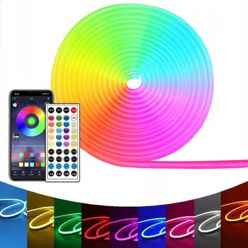 LED páska LED PÁSEK RGB BAREVNÝ 5M 24V IP65 VODĚODOLNÝ SET + DÁLKOVÝ OVLADAČ