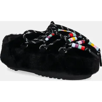 Dámské pantofle Pantofle Moon Boot MB MULE FAUX FUR BEADS 80D1460250.N001 černá 99X, EUR 35/36
