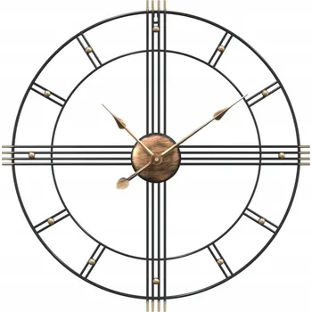 Hodiny Nástěnné hodiny rustikální 60x4,5 cm černé