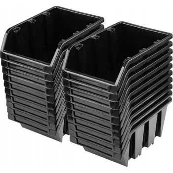 Úložný box 20x Skladový box přepravka NP6 černá