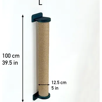 Obraz Sloupek pro kočky, extra velký nástěnný škrabák 100 cm + lahvové šrouby zeleň