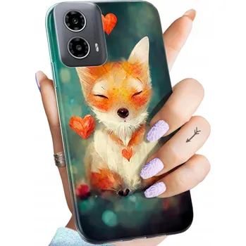 Pouzdro na mobilní telefon Zadní Kryt Hello Case pro Motorola Moto G34 oranžový