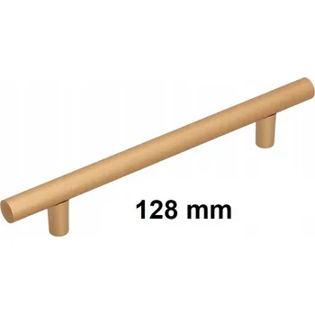 Nábytkové kování Nábytková úchytka Reling kuchyňský RE10 ZLATÁ MATNÁ L- 128 / 188 mm
